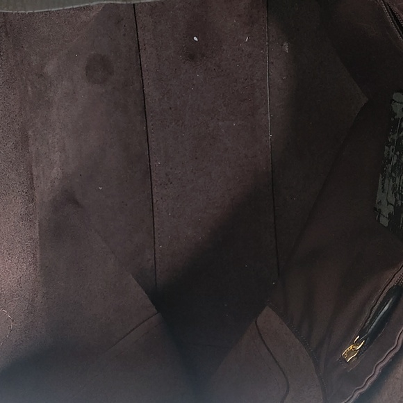 Derby coach black leather tote bag with brown interior two strap shoulder bag - Picture 9 of 10